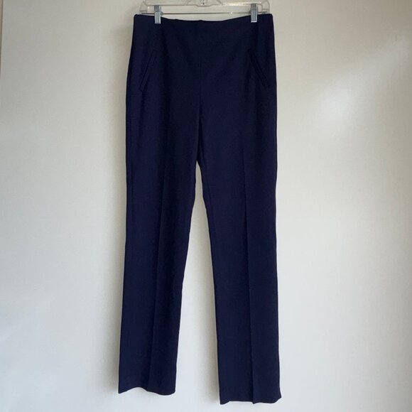 CHICO'S Fabulously Slimming Pull-On Pants Size 0.5 = Size 6 Navy Blue - Picture 1 of 11